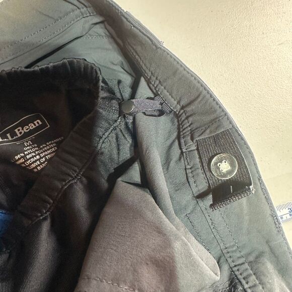 LL Bean Comfort Cycling Capris Pants‎ Removable Shorts Size Medium Black Hiking - Picture 6 of 16